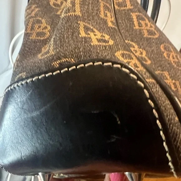 Dooney & Bourke Black and Tan Satchel Bag - Picture 11 of 12